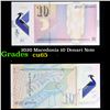 Image 1 : 2020 Macedonia 10 Denari Note Grades Gem CU