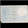 Image 2 : 1916-1937 France 10 Franc Note P# 73C Grades vf+