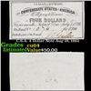 Image 1 : C.S.A. 4 Dollar Note Aug 19, 1862 Grades Choice CU
