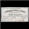 Image 2 : C.S.A. 4 Dollar Note Aug 19, 1862 Grades Choice CU