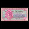 Image 2 : Military Payment Certificate (MPC) Series 521 10c Grades vf+