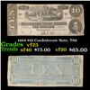 Image 1 : 1864 $10 Confederate Note, T68 Grades vf+