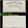 Image 1 : 1861 Confederate States $20 Interest Note Grades Select CU