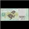 Image 3 : 2016 Venezuela 5000 Bolivares Banknote P# 97a Grades Select CU