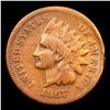 Image 2 : 1867 Indian Cent 1c Graded f15 BY SEGS