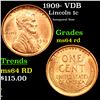 Image 1 : 1909-p VDB Lincoln Cent 1c Grades Choice Unc RD