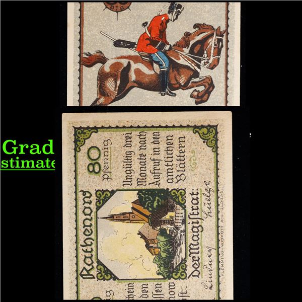 1920 Austria 80 Pfennig Note Grades Select CU
