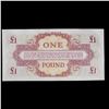 Image 3 : Set of 2 Concecutive 1962 Great Britain Military payment 1 Pound Note P# M36A Grades CU