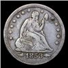 Image 2 : 1853 arrow & rays Seated Liberty Quarter 25c Grades vf+