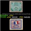 Image 1 : 1944 France 2 Franc Note (WWII Allied Currency) P# 114A Grades vf+