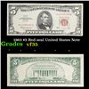 Image 1 : 1963 $5 Red seal United States Note Grades vf++