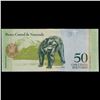 Image 2 : 2015 Venezuela 50 Bolivares Note P# 92K Grades Select CU