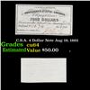 Image 1 : C.S.A. 4 Dollar Note Aug 19, 1862 Grades Choice CU