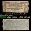 Image 1 : 1864 $10 Confederate Note, T68 Grades vf+