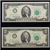 Image 2 : Set of 2 Concecutive 1976 $2 Federal Reserve Note Grades CU