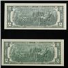 Image 3 : Set of 2 Concecutive 1976 $2 Federal Reserve Note Grades CU