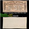 Image 1 : C.S.A. 30 Dollar Note Feb 17th, 1864 Grades Select CU