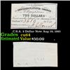 Image 1 : C.S.A. 2 Dollar Note Aug 19, 1861 Grades Choice CU
