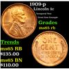 Image 1 : 1909-p Lincoln Cent 1c Grades GEM Unc RB