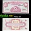 Image 1 : 2x Consecutive 1962 4th Series British Armed Forces 1 Pound Special Voucher, CU! P# M36a Grades Gem 