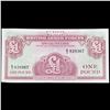 Image 2 : 2x Consecutive 1962 4th Series British Armed Forces 1 Pound Special Voucher, CU! P# M36a Grades Gem 