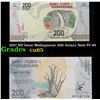 Image 1 : 2017 ND Issue Madagascar 200 Ariary Note P# 98 Grades Gem CU