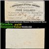 Image 1 : 1861 Confederate States $4 Interest Note Grades Choice AU/BU Slider