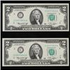 Image 2 : 2x Consecutive 1976 $2 Federal Reserve Notes (Philadelphia, PA) All CU! Grades Brilliant Uncirculate
