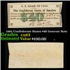 Image 1 : 1861 Confederate States $40 Interest Note Grades Select CU