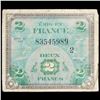 Image 3 : 1944 France 2 Franc Note (WW2 Allied Currency) P# 114B Grades vf+