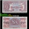 Image 1 : Set of 2 Concecutive 1950 Great Britain Military Payment 1 Pound Note P# m22A Grades CU
