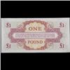 Image 3 : Set of 2 Concecutive 1962 Great Britain Military payment 1 Pound Note P# M36A Grades CU