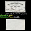Image 1 : C.S.A. 2 Dollar Note Aug 19, 1861 Grades Select CU