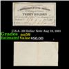 Image 1 : C.S.A. 20 Dollar Note Aug 19, 1861 Grades Choice AU/BU Slider