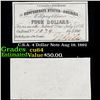 Image 1 : C.S.A. 4 Dollar Note Aug 19, 1862 Grades Choice CU