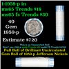 Image 1 : Shotgun Jefferson 5c roll, 1959-p 40 pcs Nickel Wrapper