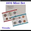 Image 2 : Group of 2 United States Mint Proof Sets 1970-1971. Contains 1970 Kennedy Half Dollar was struck in 