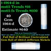 Image 1 : Shotgun Jefferson 5c roll, 1964-d 40 pcs Nickel Wrapper