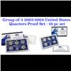 Image 1 : Group of 2 2003-2004 United States Quarters Proof Set - 10 pc set - Low Mintage