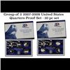 Image 1 : Group of 2 2007-2008 United States Quarters Proof Set - 10 pc set - Low Mintage