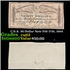 Image 1 : C.S.A. 30 Dollar Note Feb 17th, 1864 Grades Select CU