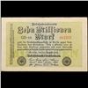 Image 2 : 1923 Fifth Issue Germany 10 Million Mark Post-WWI Hyperinflation Banknote P# 106a, Watermark: G/D in