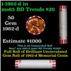 Image 1 : Shotgun Lincoln 1c roll, 1962-d 50 pcs Bank Wrapper.