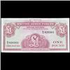Image 2 : 2x Consecutive 1962 4th Series British Armed Forces 1 Pound Special Voucher, CU! P# M36a Grades Gem 