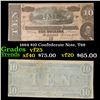 Image 1 : 1864 $10 Confederate Note, T68 Grades vf+