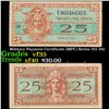 Image 1 : Military Payment Certificate (MPC) Series 521 25c Grades vf++