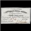 Image 2 : C.S.A. 4 Dollar Note Aug 19, 1862 Grades Select CU