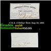 Image 1 : C.S.A. 2 Dollar Note Aug 19, 1861 Grades Choice AU/BU Slider