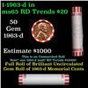 Image 1 : Shotgun Lincoln 1c roll, 1963-d 50 pcs Bank Wrapper.