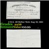 Image 1 : C.S.A. 20 Dollar Note Aug 19, 1861 Grades Choice AU/BU Slider